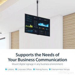 StarTech.com Ceiling TV Mount - Long Pole - Steel