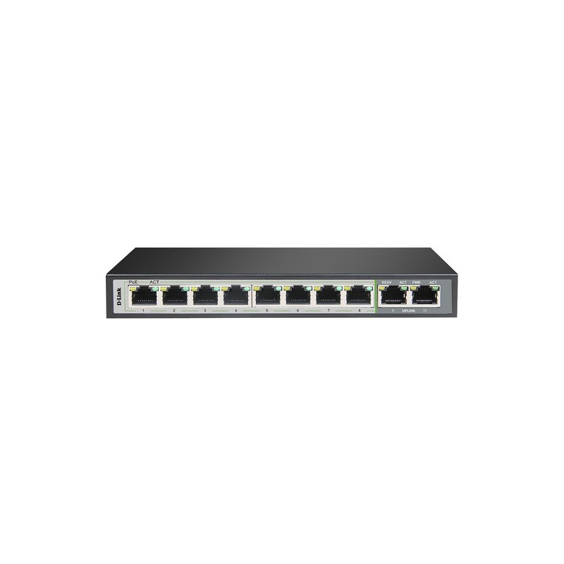 D-LINK 250M 10-Port Unmanaged Gigabit Switch wi