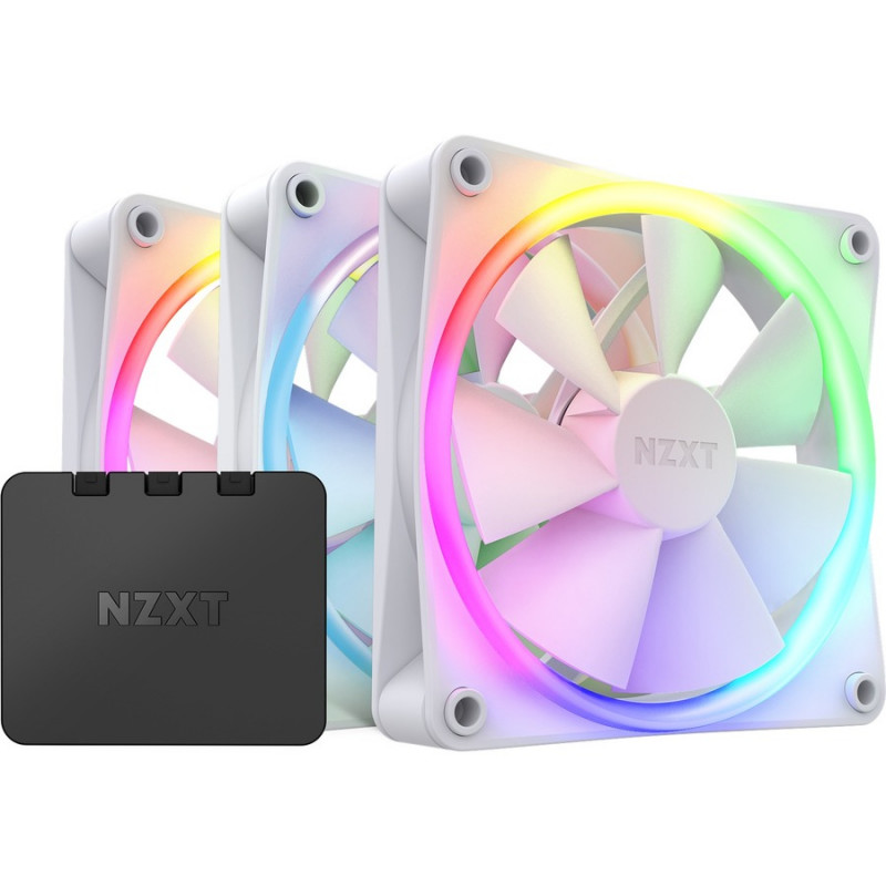 NZXT F120RGB - 120MM RGB FANS - TRIPLE WHITE