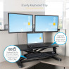 StarTech.com Corner Sit Stand Desk Converter 35x21in