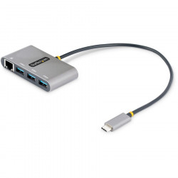 StarTech.com 3-Port USB-C Hub with Ethernet Portable