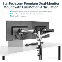 StarTech.com Dual Monitor Mount with Full-Motion Arms