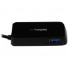 StarTech.com Portable 4 Port Mini USB 3.0 Hub - Black