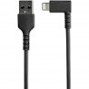 StarTech.com Cable - Black Angled Lightning to USB 1m