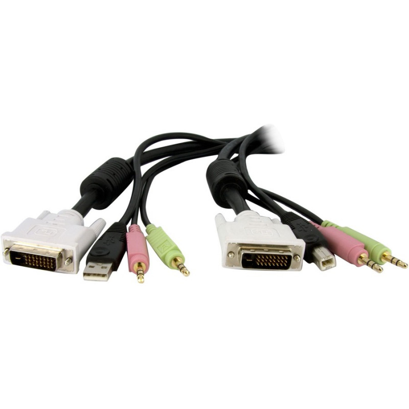 StarTech.com 4-in-1 USB DVI KVM Switch Cable w/ Audio