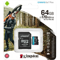 KINGSTON 64GB MSDXC CANVAS GO PLUS 170R