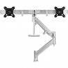 ATDEC DUAL RAIL DESK MOUNT SILVER