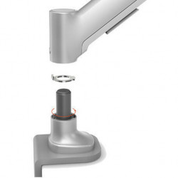ATDEC DUAL RAIL DESK MOUNT SILVER