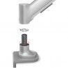 ATDEC DUAL RAIL DESK MOUNT SILVER