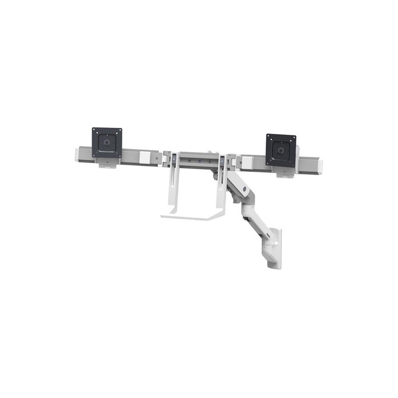 ERGOTRON HX WALL DUAL MONITOR ARM SILVER METALLIC