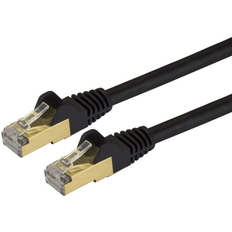 StarTech.com 1 FT SHIELDED CAT6A PATCH CABLE - BLACK