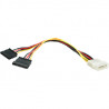 StarTech.com 12 LP4 to 2x SATA Power Y Cable Adapter
