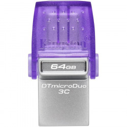 KINGSTON 64GB DT MICRODUO 3C 200MB/s DUAL USB-A +