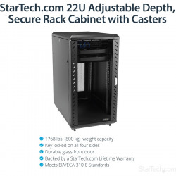 StarTech.com 22U 36in Knock-Down Server Rack Cabinet