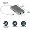 StarTech.com USB C Multiport Adapter - PD - Silver.
