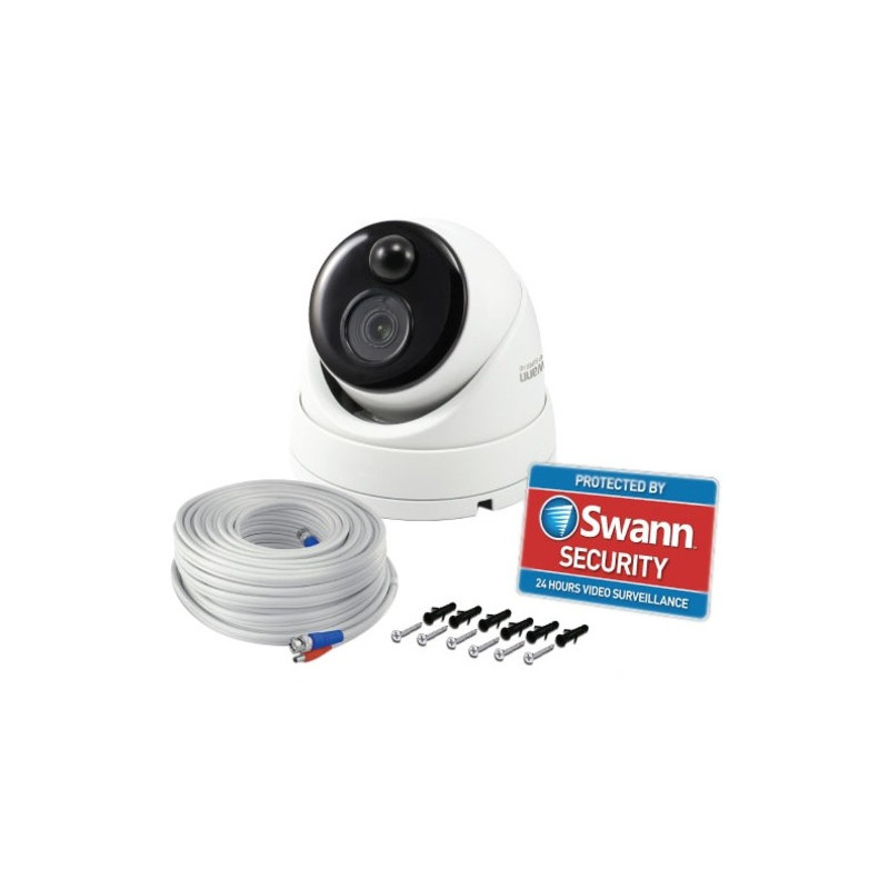 SWANN 1080P DOME CAMERA PIR MOTION SENSOR WHT