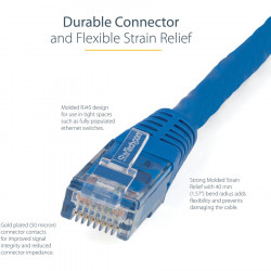StarTech.com 1 FT BLUE MOLDED CAT6 UTP PATCH CABLE