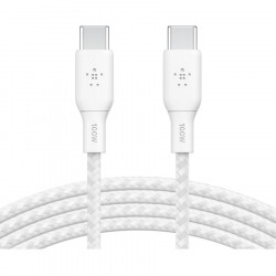 BELKIN 100w USB-C to USB-C Braided Cable 2M Whi