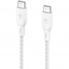 BELKIN 100w USB-C to USB-C Braided Cable 2M Whi