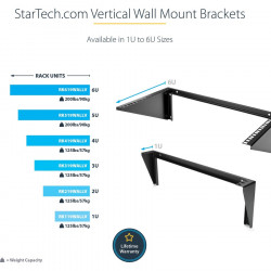 StarTech.com 2U 19in Vertical Wall Mount Rack Bracket