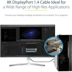 StarTech.com 10ft Certified DisplayPort 1.4 Cable 8K