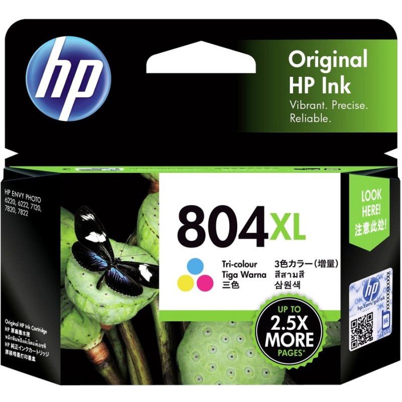 HP 804XL TRI-COLOR ORIGINAL INK CRTG